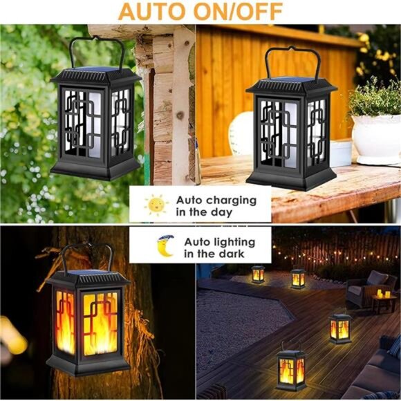 Solar Lanterns Outdoor Waterproof Hanging Solar Lanterns Garden Lights Solar - Picture 6 of 8